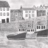Crail Harbour - in a cream mount. Overall size 14x11 inches/35..5x27.5 cms £30 inc p&p UK only. Contact for overseas postage