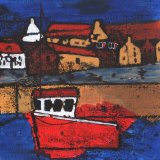 Crail Harbour 1 - in a cream mount and white frame. Overall size 13 inches/33.5 cms square £25 inc p&p UK only. Contact for overseas postage