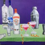 Still Life - Spirit of Lockdown 2 Unframed canvas (sides painted) 11.81 inches/30 cms square £40 inc P&P UK only. Contact for overseas postage