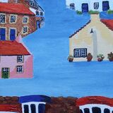 St Monans scene 1 - Box canvas (sides painted) 8x20.75 inches/20x53 cms 1.5 inches/4 cms deep £55 inc p&p UK only. Contact for overseas postage
