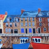 Pittenweem Scene 1 - Box canvas (sides painted) 8x20.75 inches/20x53 cms 1.5 inches/4 cms deep £55 inc p&p UK only. Contact for overseas postage