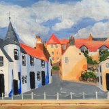 Anster view 1 - in a cream mount and a white frame. Overall size 12x10 inches/30.5x20.5 cms £30 inc p&p UK only. Contact for overseas postage