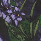 Irises - in a white mount and frame. Overall size 12.5x15 inches/31x38 cms £55 inc p&p UK only. Contact for overseas postage