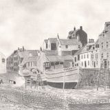 Old Cellardyke - black mount black frame. Overall size 16.75x13.5 inches/35x42.5 cms £55 inc p&p UK only. Contact for overseas postage