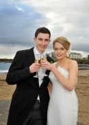 On the beach at Spanish Point.