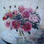 Peonies in vase; S O L D