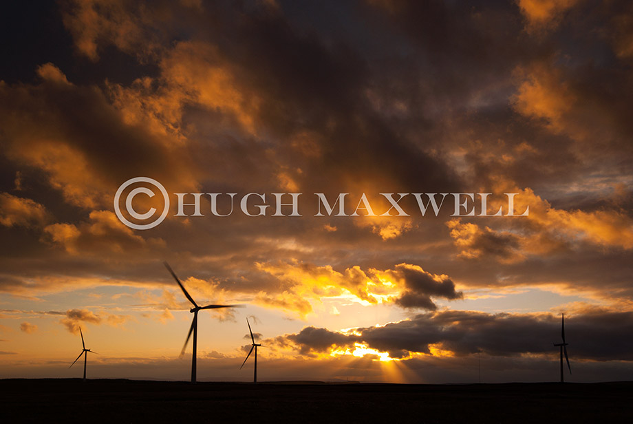 Sunset at Whitelee Windfarm