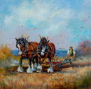 Ploughing the Cliff Field (SOLD)