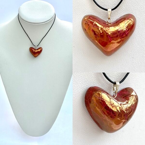 Red heart pendant.