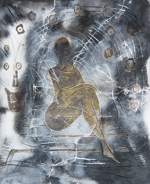 Woman on Rug