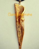 Gold lustre pendant.