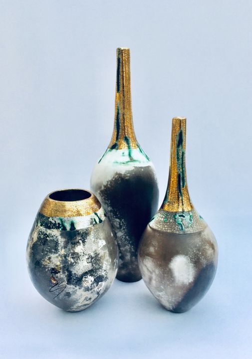 A collection of pots.