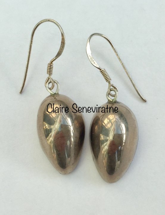 Silver teardrop earrings