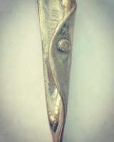 Silver sculptural pendant.