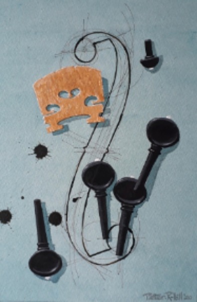 Still Life: 'Six Pieces For A Violin On A Drawing'