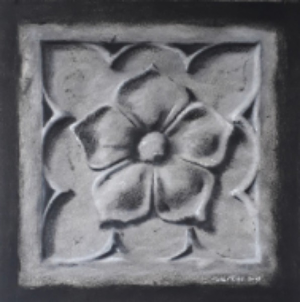 Stone Carving On Font At St Peter's Scotter