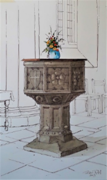 The Font in St Peter's Scotter