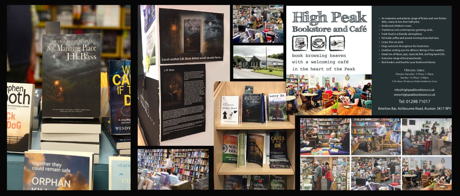 89 Manning Place now stocked in High Peak Bookstore and Cafe