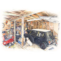 David and Mae in the garage