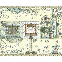 Helmingham Hall garden map