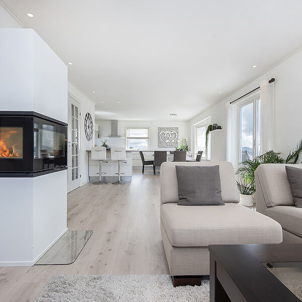 Fint å vise dybde i rommene