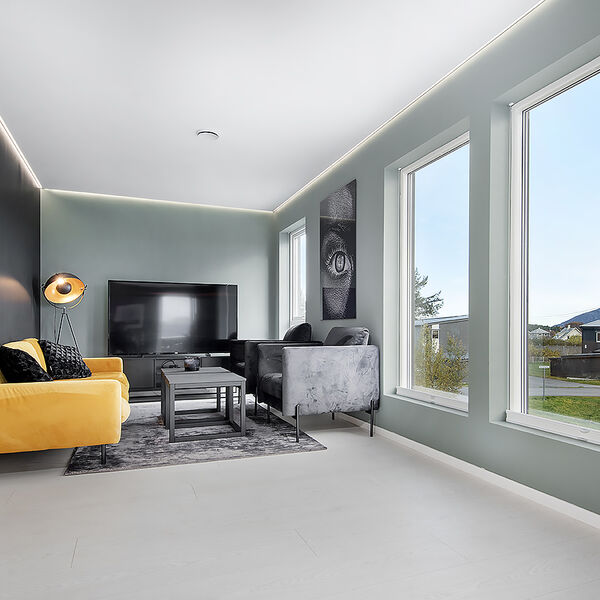 Moderne loftstue/tvstue