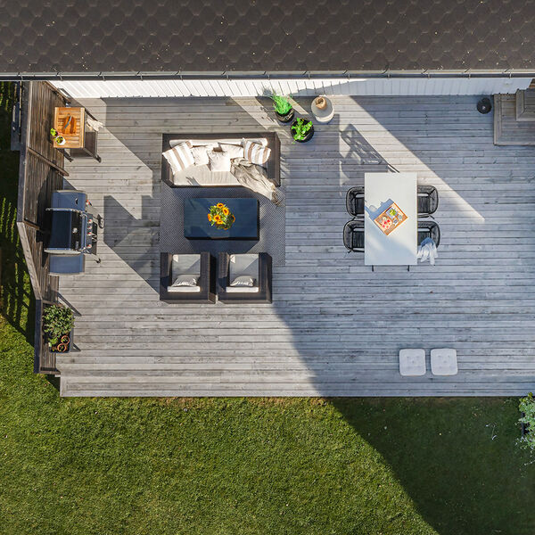 Terrasse rett ovenfra