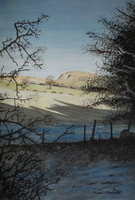 Ingleborough from Enter Farm BW Ingleton