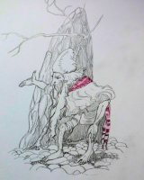 Sketch copied from an Arthur Rackham book - Dwarf