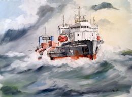 City of Westminster dredging at sea