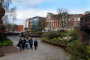 The University of Wolverhampton showing part of St Peter's Gardens.