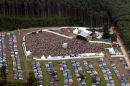 The Embrace concert at Cannock Chase taken from a helicopter early evening.