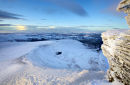 View from Corn Du down Cwm Llwch, Winter.