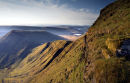 View from Pen Y Fan towards Cribyn