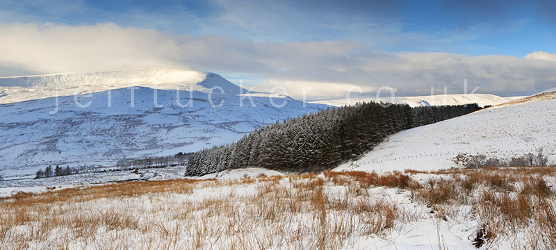 A panoramic view over the Storey Arms and beyond from the main ascent to Pen y Fan