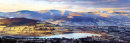 Panoramic view over Llangorse Lake, winter.