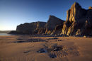 Mewslade, low tide, evening