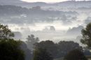 Low lying mist over the Vale of Glamorgan