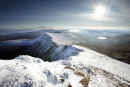 View towards Cribyn and Upper neuadd reservoir from Pen Y Fan