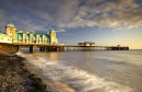 Penarth Pier, shortly after sunrise.