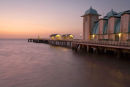 Dawn over Penarth Pier, high tide