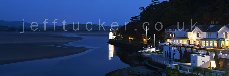 Portmeirion hotel, dusk.