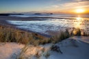 Sunset over Rhosilli Bay and Worms Head