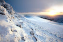 View from Corn Du at sunset