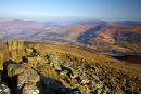 View from the peak of the Sugar Loaf, Abergavenny.