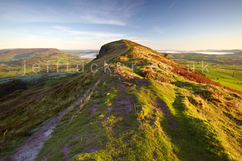 The summit of Ysgyryd Fawr, shortly after sunrise