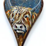 Highland cow heart no 9