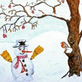 Snowman & Robin