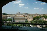 St Peter's basilica and Vatican from Castel St. Angelo, Rome.