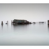 Fishing Huts on Foggy Lagoon No. 2